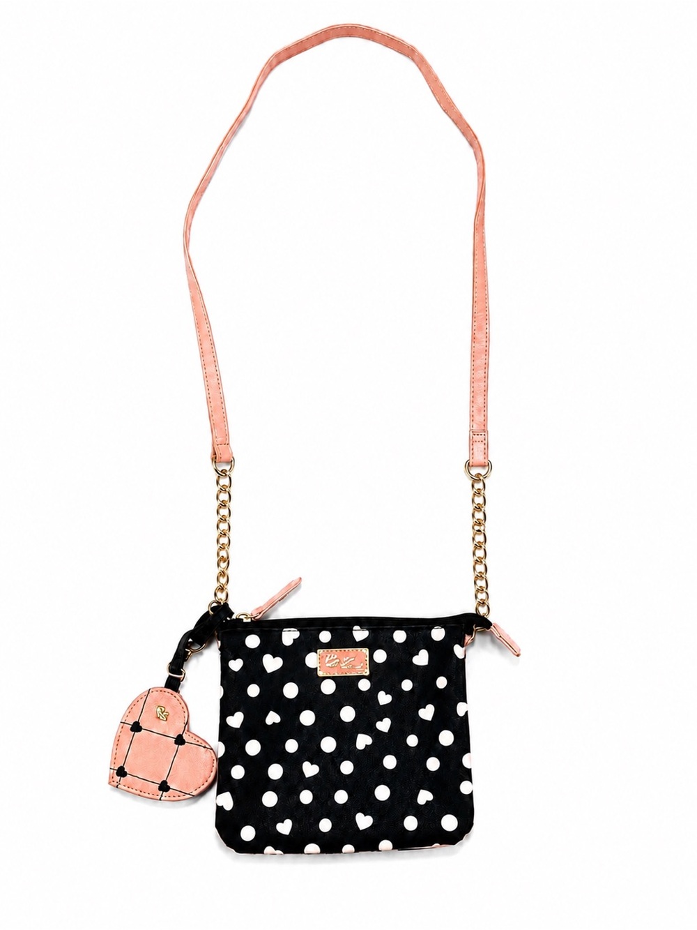 Luv Betsey Betsey Johnson Heart Polka Dot Crossbody Bag NWT